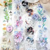 Present Wrap 65mm Vintage Moon Plants Iris Flower Crystal Ink Pet Sticker Diy Diy Dag Junk Journal Dekoration Label Stickers Scrapbooking