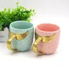 Mokken Ceramics Coffee Cup Ceramic Mug Milk Drinkware Patroon Theekop eenvoudig en creatief stel voor vriendencadeau