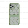 Custodie per telefoni vuoti intagliati in 5 colori di lusso G 3D per iPhone 14 Pro Max 11 12 13promax 12 13 Pro Cover per telefono verde