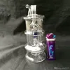 Hookahs Multi-capa Hookah Glass Bongs Accesorios Glass Smoking Pipes coloridos mini multi-colores