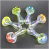 Smoking Pipes Glass Beatuf Appearance Tabacco Pipe Mini 2.5 Inches Long Hand Spoon Mixed Colors Drop Delivery Home Garden Household Dhcgk