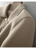 Kvinnors jackor mode elegant kvinnor kappa koreansk version enkel fast färg ullrock temperament lösa hösten kort jacka kvinnor 230317