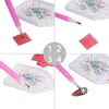 Kits d'art d'ongle 5 pièces/ensemble boîte de rangement strass Point pointillage colle stylo pâte autocollant diamant boue adhésif argile sélecteur manucure outils