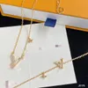 2023 Nieuwe luxe keten Fashion Designer sieraden 18K GOUD GOLDED-LVOE-STAILLESS STAAL KAAR