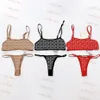 Femmes broderie sous-vêtements maillots de bain concepteur bref Bikni dentelle transparente dames maillot de bain sangle concepteur natation tongs ensemble