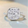 Radiant Cut 5ct Lab Emerald Diamond Ring 100 ٪ REAL 925 Sterling Silver Party Band Band Rings for Women Engagement Jewelry