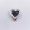 Ciondolo a cuore mamma traforato bicolore Pandora Birthstone per la festa della mamma Charms perline Bracciali Gioielli 782653C01 Andy Jewel