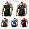 Men's Tank Tops Summer Sleeveless Camouflage Print V Gym Fitness Cloing scle Sleeveless Tank Top Bodybuilding Slim Fit Workout TShirt A5 Z0320