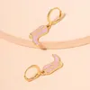 Dangle Earrings GSOLD Geometric Metal Pink Enamel Girl Leather Boots Pendant Simple Fashion Women Alloy Jewelry