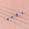 Chains S925 Sterling Silver O Chain With Blueing Butterfly Fish Cloud Or Wishful Pattern Small Charm Women Necklace
