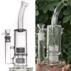 Mobius Design Sidecar Glass Hookah Bongs Dab Rig Double Stereo Matrix Perc Water Pipe with 18 mm Joint Fab Egg Smoking Shisha