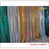 Sheer Curtains Perfectly Champagne Gold Sequin Fabric Background Po booth Backdrop Wedding Curtain For Christmas/Wedding Decor Home 230320