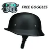 Motorcycle Helmets CHROME MIRROR German Military Style Helmet DOT Open Face Cruiser Chopper