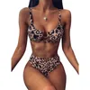 Kobiety stroje kąpielowe Summer Swimsuits Kobiety wyściełane push-up stanik stanik wysokiej talii na plaży kąpiel kąpielowy kostium femme plażowy zestaw bikini