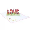 10 stks handgemaakte kirigami origami love 3d wenskaarten uitnodigingskaart voor kerst bruiloft verjaardagsfeestje cadeau