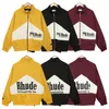 デザイナージャケット rhude ジャケット春秋特大ウィンドランナージャケット薄型ジャケットコート男性スポーツウインドブレーカージャケット爆発服ボンバージャケット米国サイズ