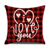 Pillow /Decorative Valentines Day Case Red Love Heart Decorative Cover Couple Home Decor Office Sofa Throw 45x45cm/Dec