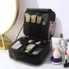 Valises Professionnel Artiste Beauté Manucure Maquillage Coffre Valise À Main Noir Portable Valise Grande Capacité Cosmétique Grille Boîte De Rangement 230317