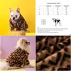 Hundkläder lyx pälskikt höst vinter förtjockning husdjurskläder för chihuahua teddy franska bldog varumärkesjacka varma utgifter drop d dhgqi