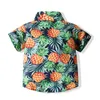 Kleidung Sets Sommer Baby Boy Set Kurzarm Print Hemd Shorts 2 stücke Urlaub Strand Hawaiian Kinder Jungen Kleidung Casual Outfits 230317