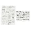 Presentförpackning 2st DIY Clear Stamps House Wreath Candle Recycling Card Making Scrapbooking/Card Making/