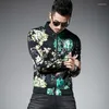 Men's Jackets Green Mens Floral Chaqueta De Beisbol Para Hombre Jaquetas Hip Hop Men Zipper Coat Designer Male Jacket 5xl