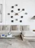 Wall Clocks Nordic 3d Clock Living Room Decoration Background Decorations Light Luxury Personalized Creative Style