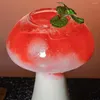 Wijnglazen champignon cocktail glazen beker met rietje voor huisdrankjes bier creatieve heldere koffiekopjes drinkware bar ktv feestgereedschap