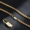 Chaînes En Vrac Lots En Gros 1 Pièce 4MM 18 K Mode Dames / Hommes Chaîne En Treillis Collier Dominateur