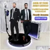 Otra iluminación de escenario 360 P O Booth Hine con paquete de estuche de vuelo Camera Matic Slow Motion Spin Soporte giratorio y Selfie Drop Delive Dhbo2