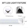 LED -buizen 8 voet winkellicht integreren armatuur 8ft 4ft T8 buisverlichting 4 rijen 120 W fluorescentielampen drop levering verlichting bbs dhplo