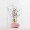 Jarrones Decoración nórdica para el hogar Florero de flores secas Mesa de decoración de sala de estar y accesorio. Cerámica Minimalista