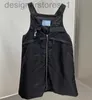 Grundlegende Freizeitkleider Designer Designer Denim Damenkleid Mode Passender Gürtel Mädchen Schlanker Rock Sommer Strand Straße Schwarz Blau Größe S-L KJV0 08DR