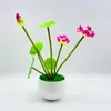 Dekoratif çiçekler benzersiz sahte çiçek bonsai uv dirençli simülasyon yeşil yaprak lotus