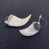 Charms Natural Sea Shell Pendant Necklace Jewelry Sword Shape White Electroplating DIY Handmade Supplies Accessories Gift Charm