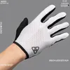 Cykelhandskar som är försenade med full fingercyklinghandskar cykelhandskar Mountain Bike Gloves-XRD Paded med stötdämpande antislip MTB-handskar 230317