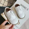 Sneakers High Quality Children Leather Shoes Boys Breathable Baby Toddler Flat Lace Up Leisure Sneaker C12214 230317