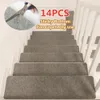 Mattor 14st/set Stair slitbanor Mattor Självhäftande golvdörr Steg Trappa Non Slip Pad Protection Cover Pads Heminredning 230320