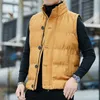 Men's Vests BROWON Brand Winter Coats Clothing 2023 Thickened Autumn Solid Color Korean Fashion Casual Fleece for 230320