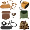Bag delar Tillbehör Kzfashion DIY Handmaserad ryggsäck med S TRAP BOTTOM Drawstring Bunches Leather Handtag för kvinnor handväska #C 230320