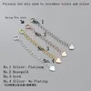 Chains 5cm Heart Waterdrop 925 Silver Extension Extended Tail Making Findings Bracelet Necklaces Connectors DIY Jewelry