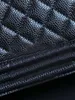 10A Top Tier Espejo Calidad Lujos Diseñador Mediano Caviar Boy 25 cm Bolso Mujer Cuero Real Lambsk Monedero acolchado Bolso Negro Caja de hombro Bolsas Cartera en