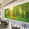 壁紙HD 3D POの壁紙自然緑の大きな木の森林パノラマスペース壁壁画リビングルームベッドルームペーパーパレデ