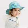 Été enfants seau chapeaux crème solaire respirant maille dessin animé dinosaure impression extérieur soleil pêcheur casquette Sunhat M4277