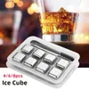 304 Aço inoxidável Whisky Stones Cubes de gelo Magic Vodka Cerveja de vinho Cooler Bar Natural Whisky Rock Sipping Sipping Chiller Tool RL541