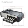 Non Stick Electric BBQ hot pot Grill Smokeless Barbecue Machine Adjustable Household Electric Grill Ovens Cooking