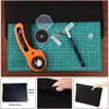 Cutting Mat Nonvor 95Pcs 45mm Rotary Cutter Kit with 5pcs Blades Patchwork Ruler Carving Knife Sewing Clips for Fabric 230320