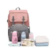 Bolsas de fraldas Lequeen Moda Mommy Modas de Backpacks de grande volume Motifunction Travel Bag Bag USB LPB25 230317