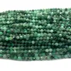 Beaded Necklaces Veemake Emerald Natural Stones Gemstones DIY Necklace Bracelets Earrings Ring Faceted Round Beads For Jewelry Making 230320