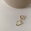 Boucles d'oreilles créoles WTLTC barre de petites perles françaises pour femmes créoles minuscules délicates avec breloque Femme rétro minimaliste